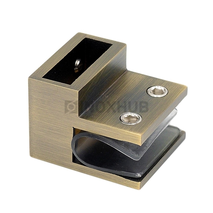 Держатель стекла (347 Bronze) торцевой горизонтальный, для штанги 30×10 мм, под Бронзу