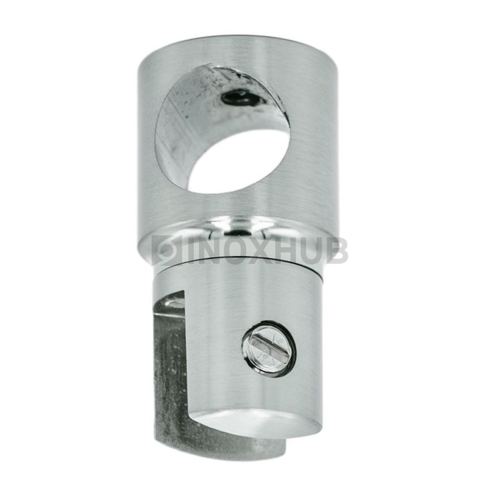 Держатель стекла (914 SC) сквозной штанга Ø19 мм матовый хром