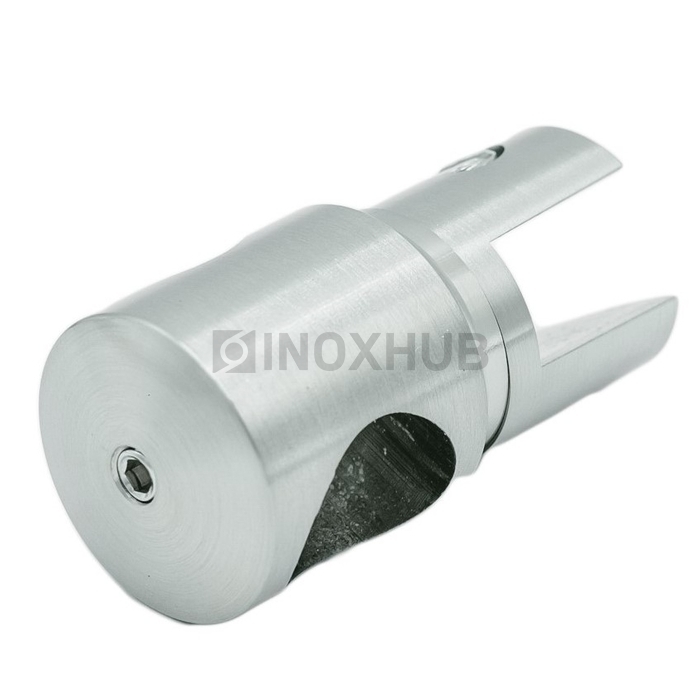 Держатель стекла (914 SC) сквозной, штанга Ø19 мм, матовый хром