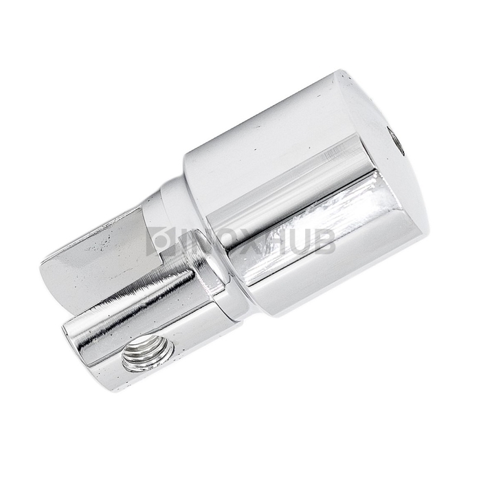 Держатель стекла (914А PC) торцевой, штанга Ø19 мм, полированный хром