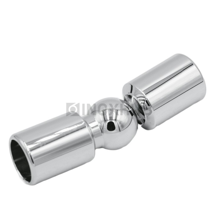 Соединитель штанги (915 PC) произвольный угол штанга Ø19 мм полированный хром