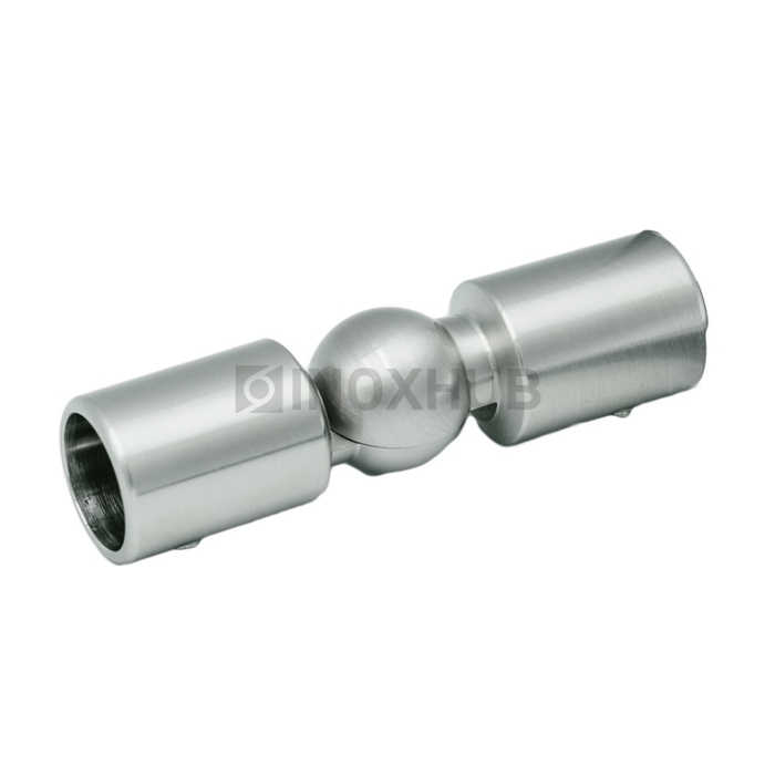 Соединитель штанги (915 SC) произвольный угол штанга Ø19 мм матовый хром