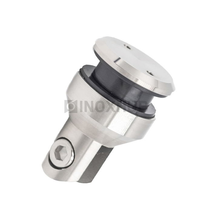 Точечное крепление (545а SSS) стекло-штанга без зенковки, AISI 304, нерж. сталь матовая