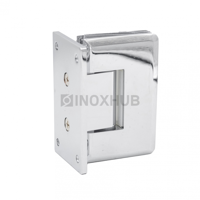 Петля (301 PBrass) стена-стекло, центральное крепление, (с фаской), латунь, полированный хром