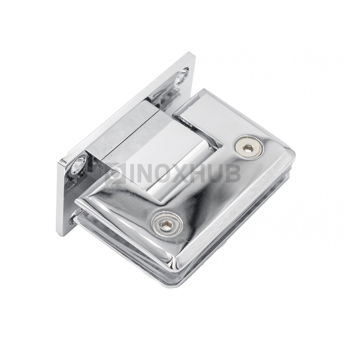 Петля (301 PBrass) стена-стекло, центральное крепление, (с фаской), латунь, полированный хром