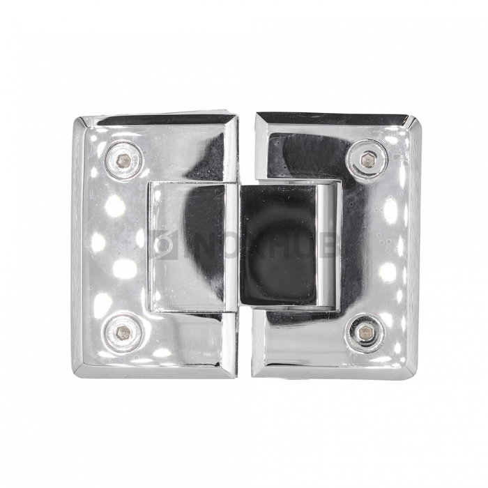 Петля (303 PBrass) стекло-стекло 180° (с фаской), латунь, полированный хром