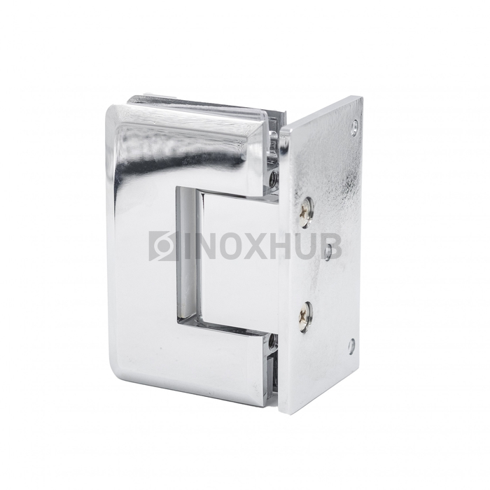 Петля (305 PBrass) стена-стекло, одностороннее крепление, (с фаской), латунь, полированный хром