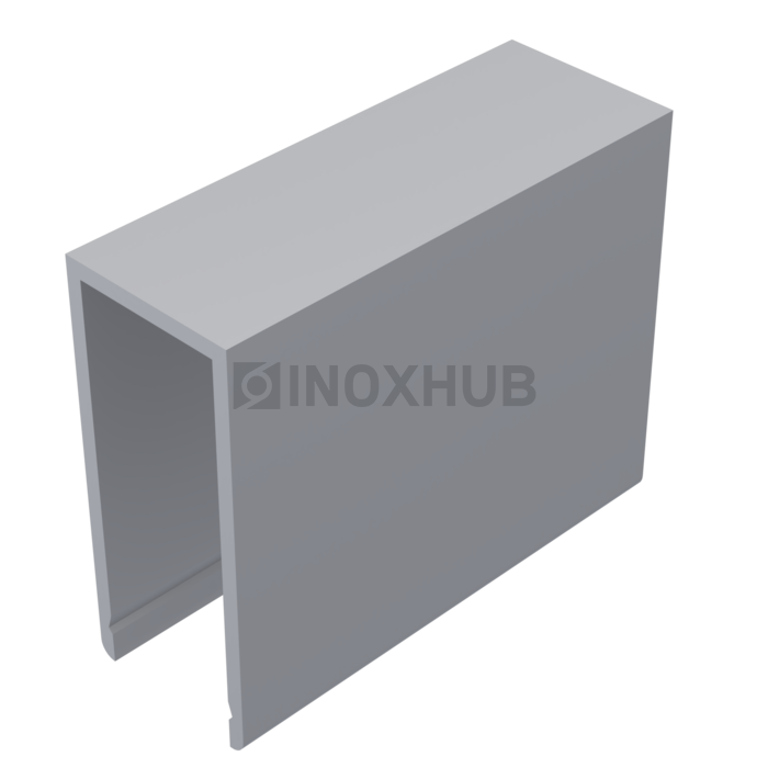 П швеллер 24 AL верхний 40 мм кратно 6 м Анодированный алюминий