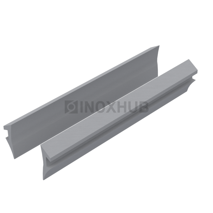 Уплотнитель для П швеллер 22 и П швеллер 24 стекло 10.0 мм серый