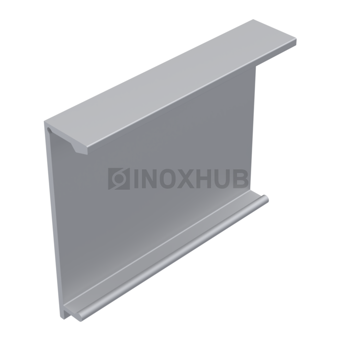 Комплект крышек (44К-3000 AL) профиль 44 L=3000мм (2 шт) Анодированный алюминий