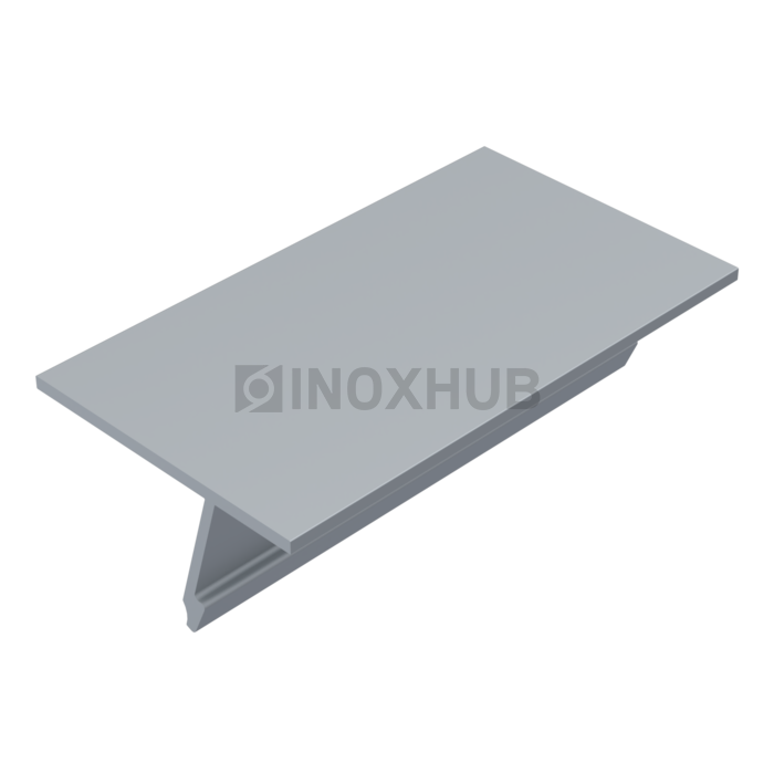 Крышка 28.5 на профиль 80/102/106 для стекла 10-12 мм L=6000 Анодированный алюминий