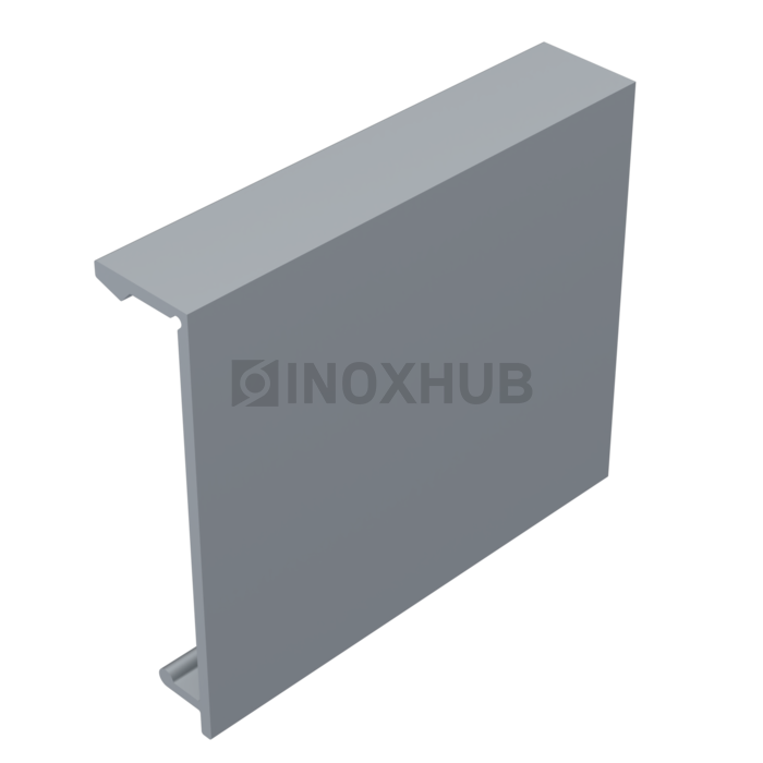 Комплект крышек (44К-6000 AL) профиль 44 L=6000 мм (2 шт) Анодированный алюминий