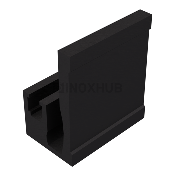 Профиль-упор на стену (716 BLC) L=2200 алюминий Черный мат