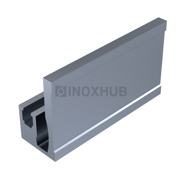 Профиль-упор на стену (716 al) L=2200 полированный алюминий