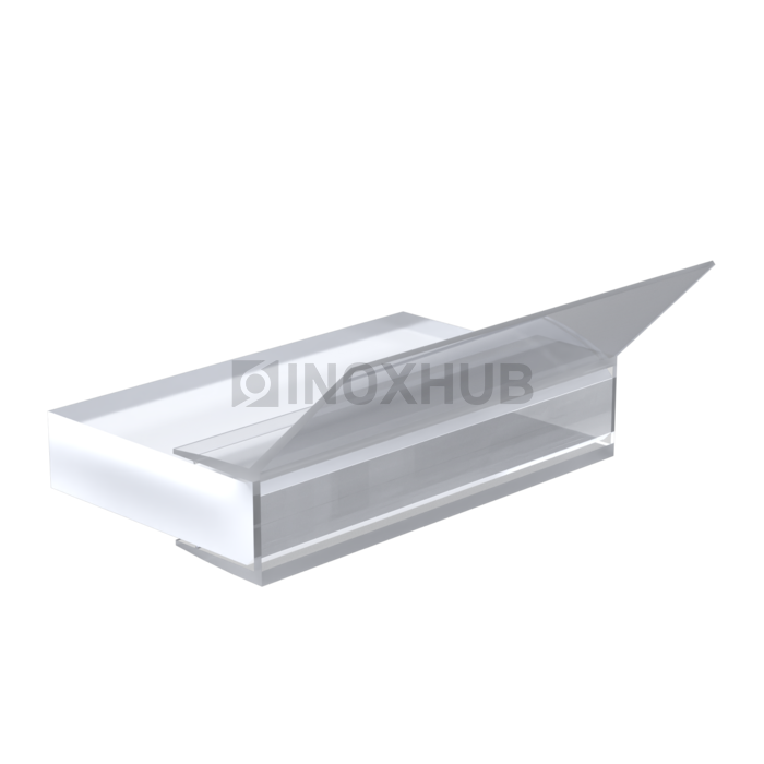 Профиль (203-8 CL) L=2200 стекло 8.0 мм ПВХ прозрачный БЕЛЫЙ