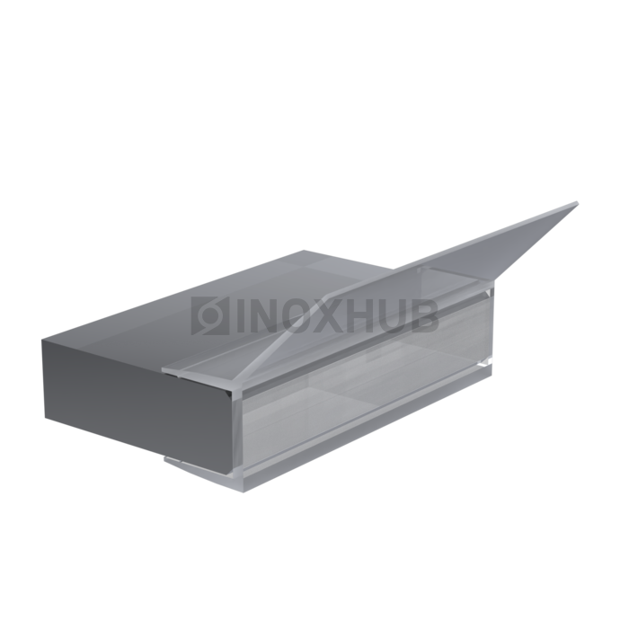 Профиль (203-10 CL) L=2200 стекло 10.0 мм ПВХ прозрачный БЕЛЫЙ