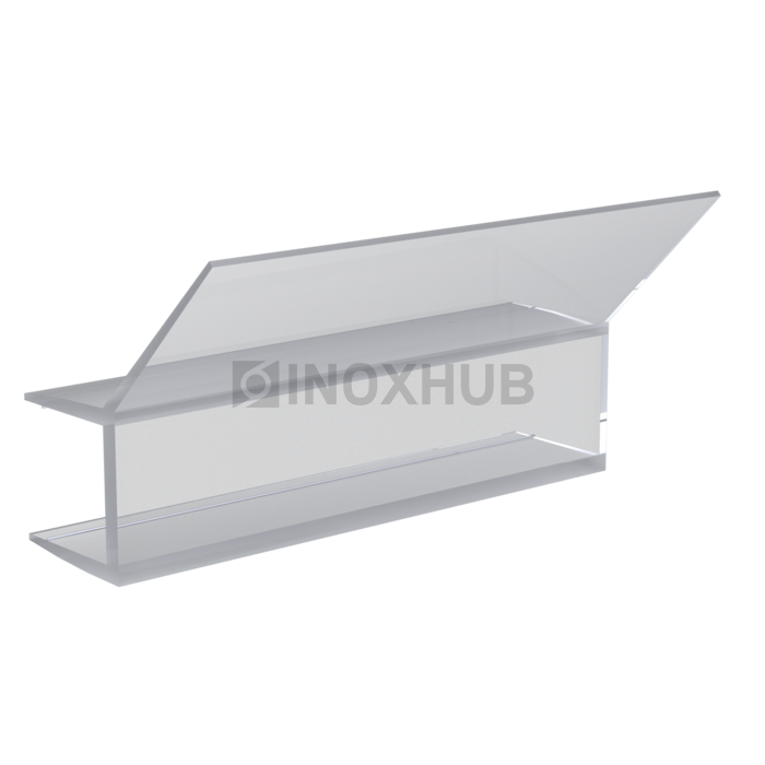 Профиль (203-10) L=2200 стекло 10.0 мм ПВХ прозрачный