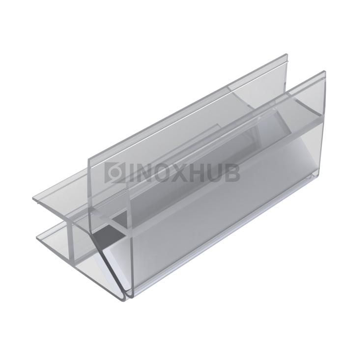 Профиль (210-8) магнит белый 90º/180º L=2200 (1компл/2 шт) стекло 8.0 мм