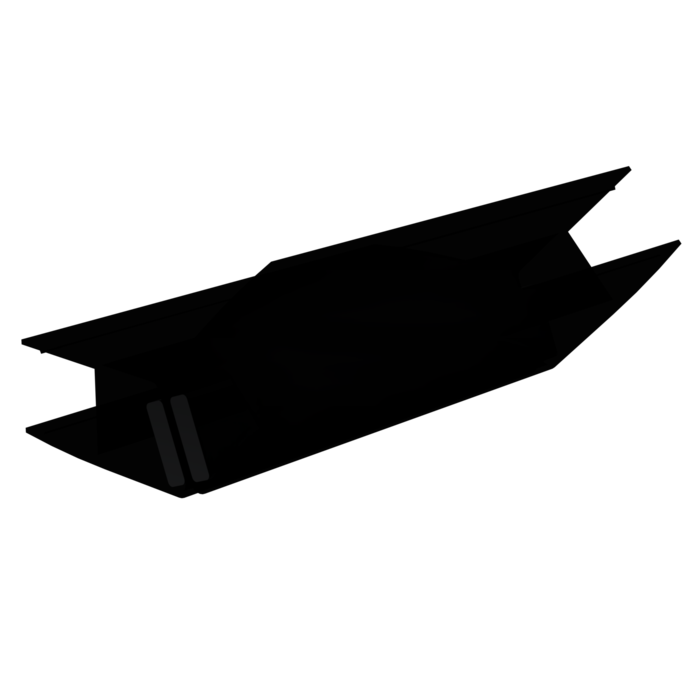 Профиль (208-8 BLC) магнит 135º L=2200 (1компл/2 шт) стекло 8.0 мм ПВХ Черный мат