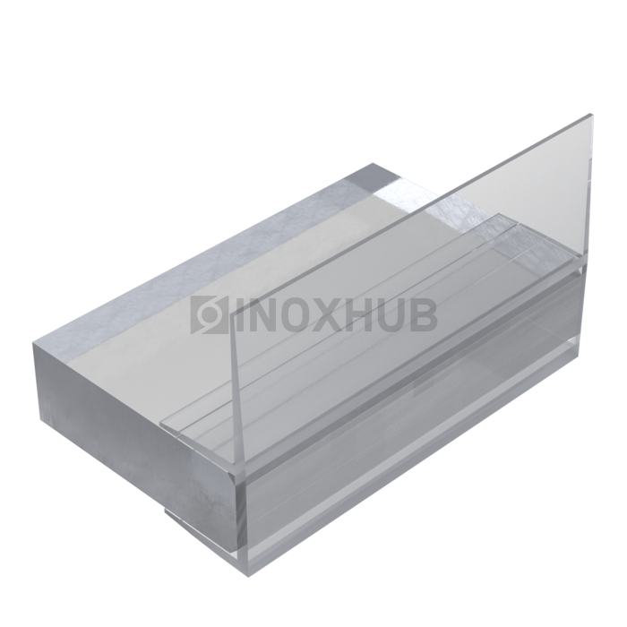 Профиль (214-10 CL) ус 17 мм L=2200 стекло 10.0 мм ПВХ прозрачный БЕЛЫЙ