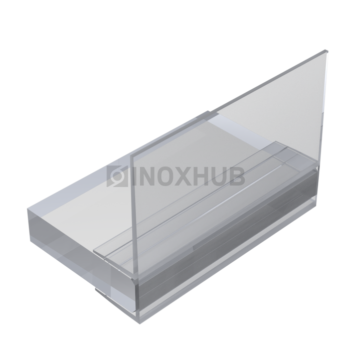 Профиль (215-8 CL) ус 25 мм L=2200 стекло 8.0 мм ПВХ прозрачный БЕЛЫЙ