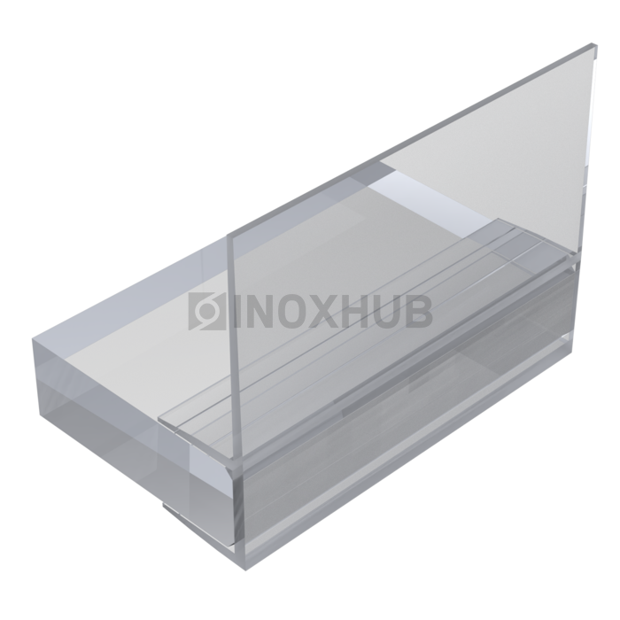 Профиль (215-10 CL) ус 25 мм L=2200 стекло 10.0 мм ПВХ прозрачный БЕЛЫЙ