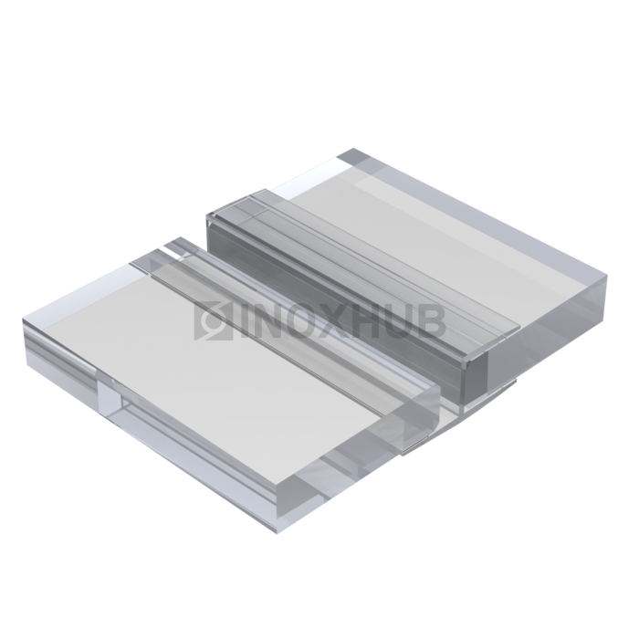 Профиль (201-8 CL) L=2200 стекло 8.0 мм ПВХ прозрачный БЕЛЫЙ