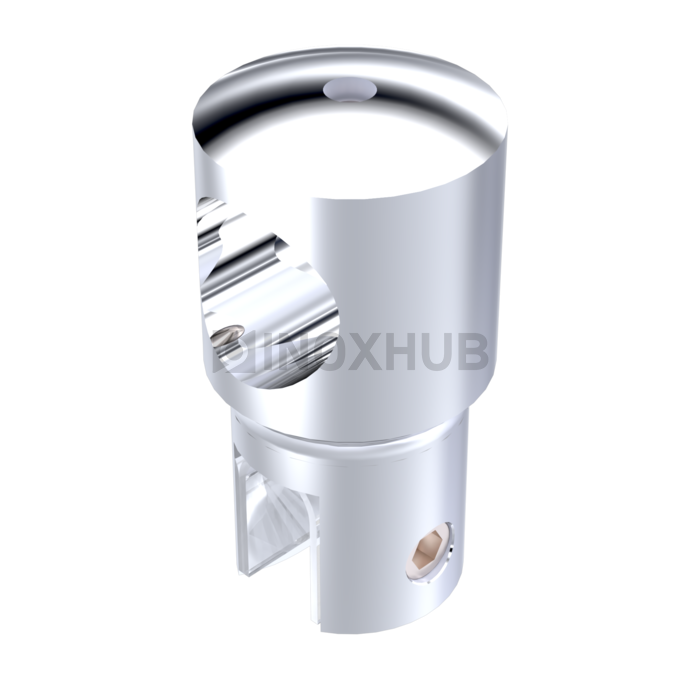 Держатель стекла (914 PC) сквозной штанга Ø19 мм полированный хром