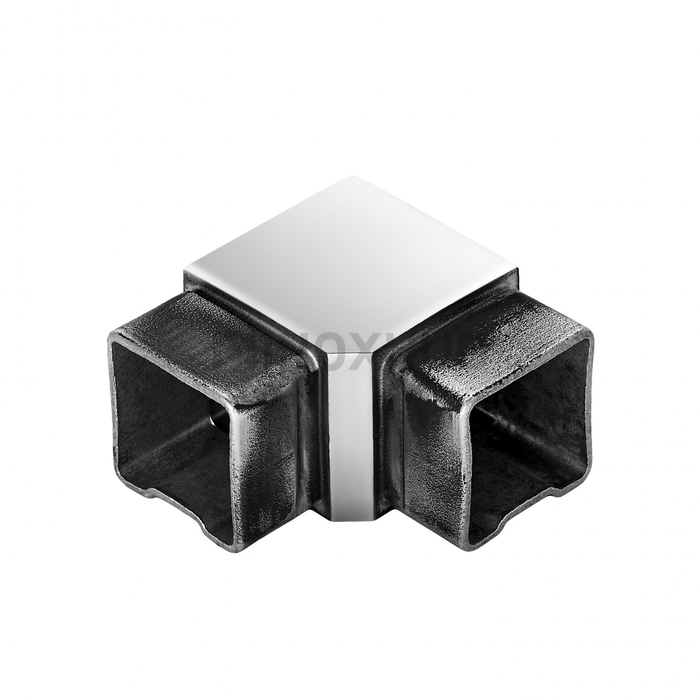 Отвод литой со вставками 40×40 мм AISI 304 GRIT 600