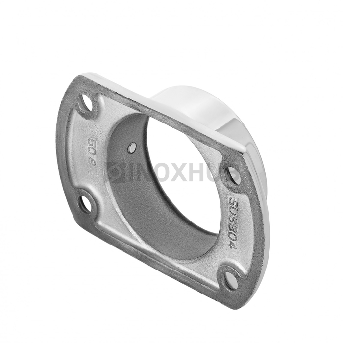 Фланец фигурный усеченный под 4 анкера, Ø50.8 мм, AISI 304, GRIT 600 