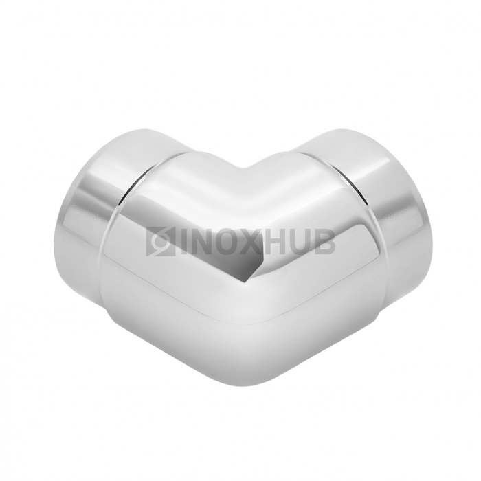 Угловой соединитель со вставками, Ø50.8 мм, AISI 304, GRIT 600