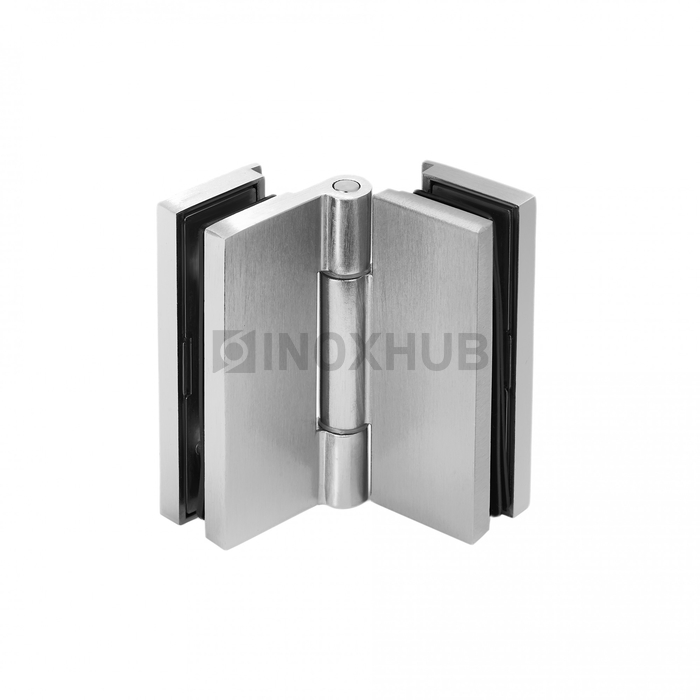 Петля (515 SC) стекло-стекло, без реза уплотнителя, с декоративными крышками, матовый хром