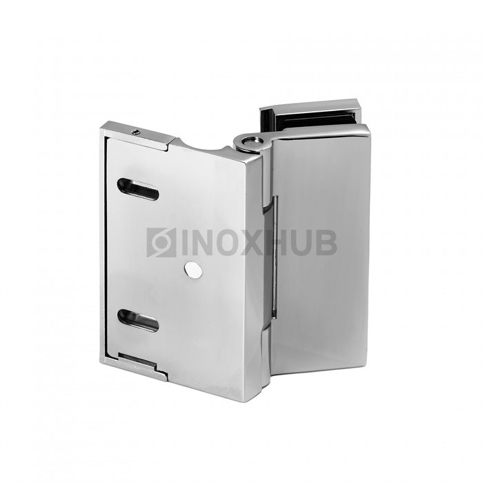 Петля (516 PC) стена-стекло, без реза уплотнителя, с декоративными крышками, полированный хром