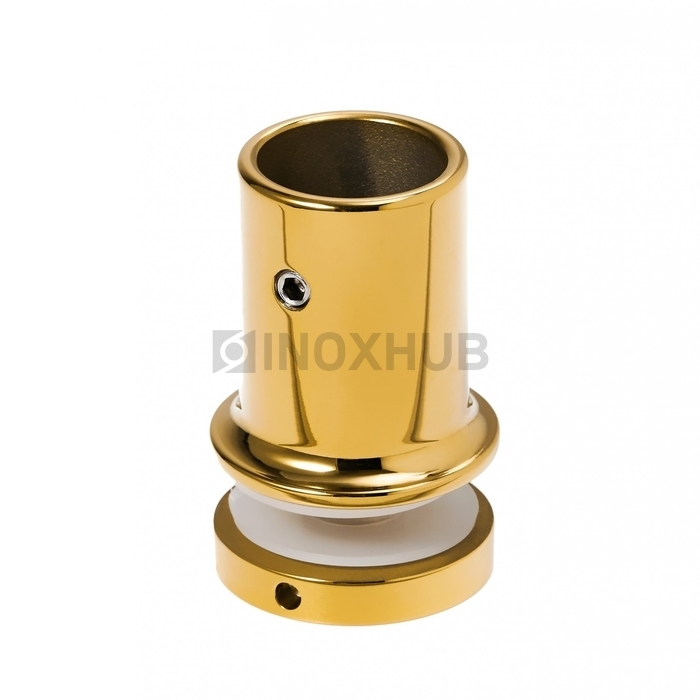 Держатель стекла (906 Gold) через отверстие штанга Ø19 мм под Золото