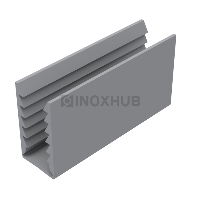 Уплотнитель в профиль 587 (30×17) ПВХ серый 1 пог.м