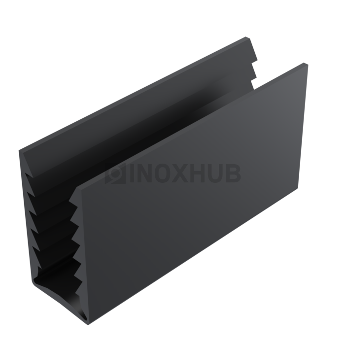 Уплотнитель в профиль 587 (30×17) ПВХ черный 1 пог.м