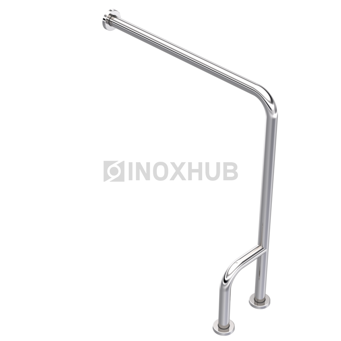 Поручень одноопорный в пол левый Ø38 мм AISI 201 GRIT 600