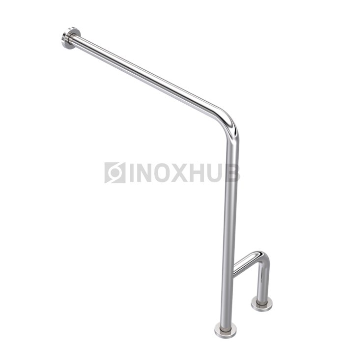 Поручень одноопорный в пол правый  Ø38 мм AISI 201 GRIT 600