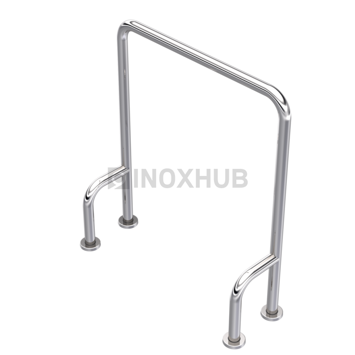 Поручень двухопорный в пол 720 мм Ø38 мм AISI 201 GRIT 600