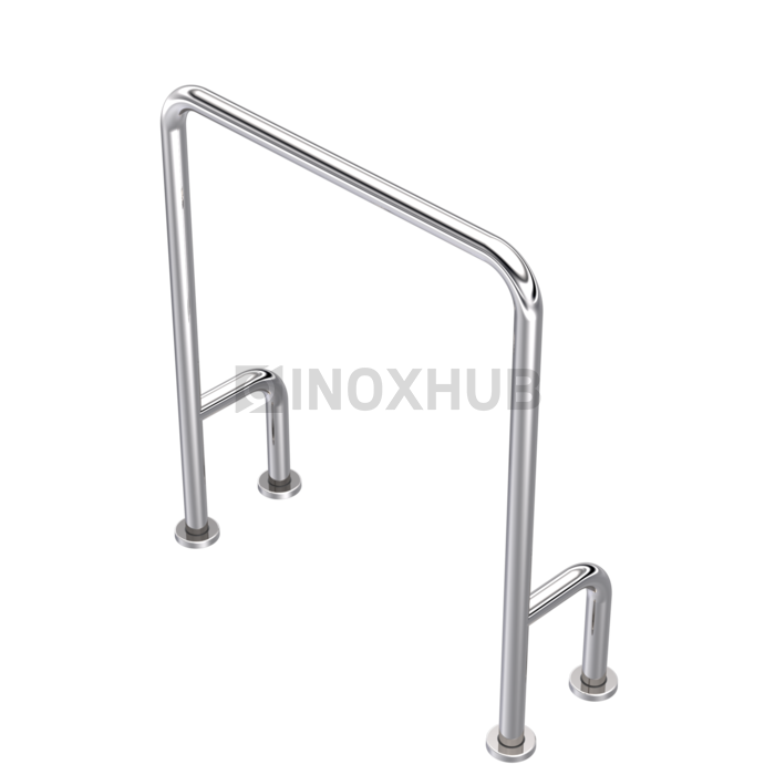 Поручень двухопорный в пол 720 мм AISI 201 GRIT 600