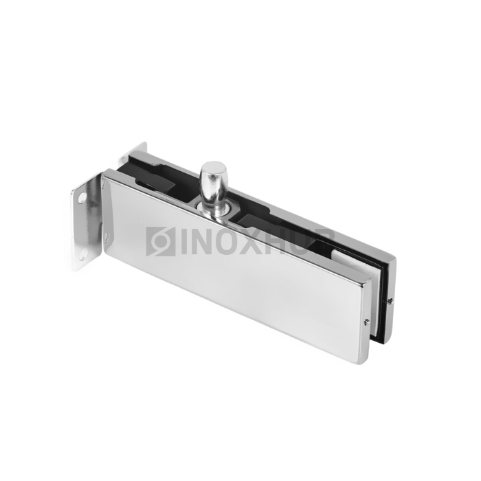 Фитинг на фрамугу (130P PSS) с осью и монтажной пластиной стекло 10-12 мм нерж. сталь полированная