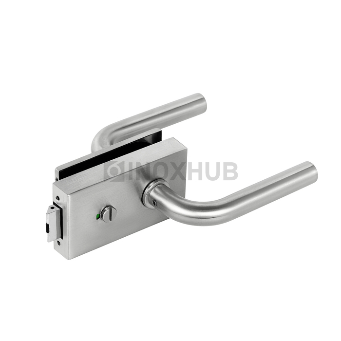 Защелка сантех. (85-1 SSS) с индикатором с притвором с отв. частью на стену нерж. сталь матовая