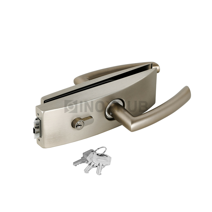 Замок (87-1 SNP) с нажимной ручкой притвором Алюминий под SSS