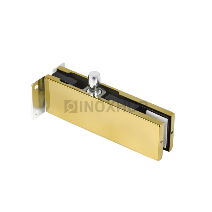 Фитинг на фрамугу (130P Gold) с осью и монтажной пластиной стекло 10-12 мм под Золото