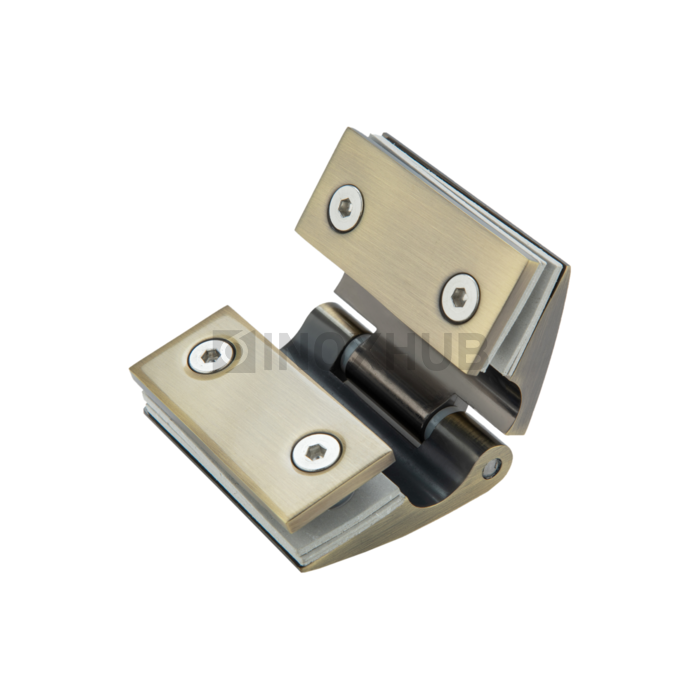 Петля (512 Bronze) стекло-стекло, открывание наружу, под Бронзу