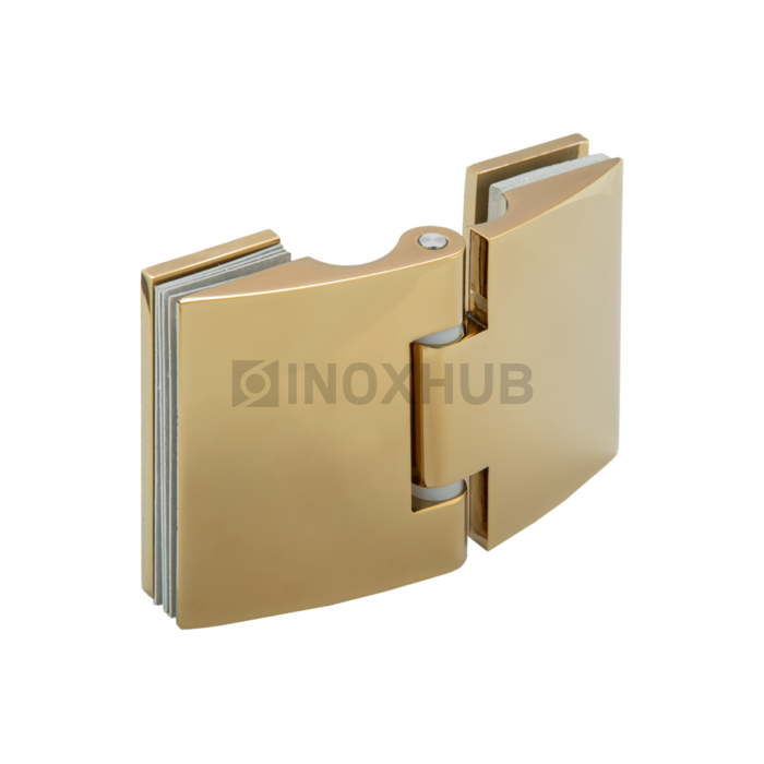 Петля (512 Gold) стекло-стекло открывание наружу под Золото