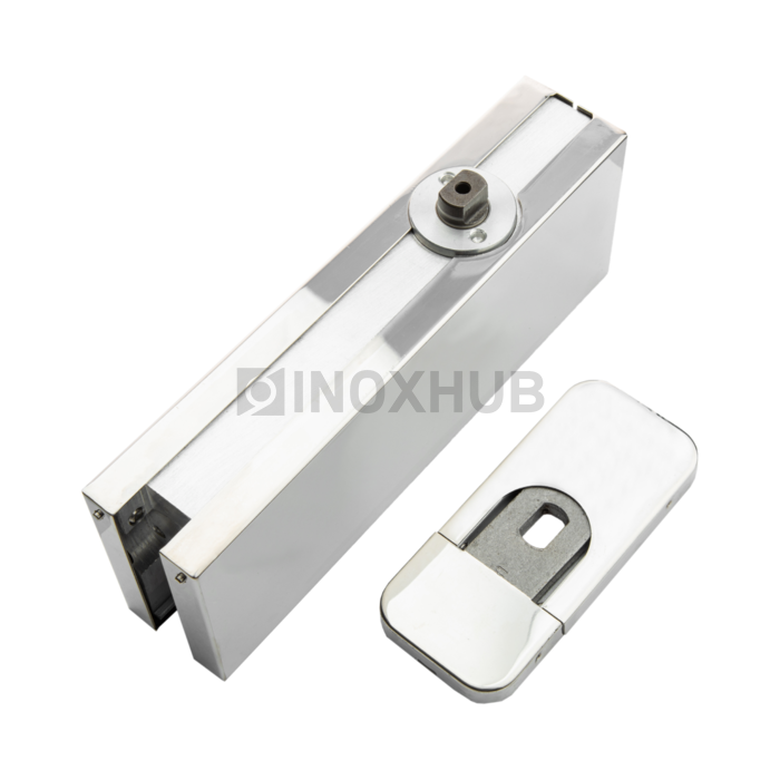 Доводчик-Петля (85 PSS) фиксация 90° дверь 850-1000 мм до 80 кг нерж. сталь полированная