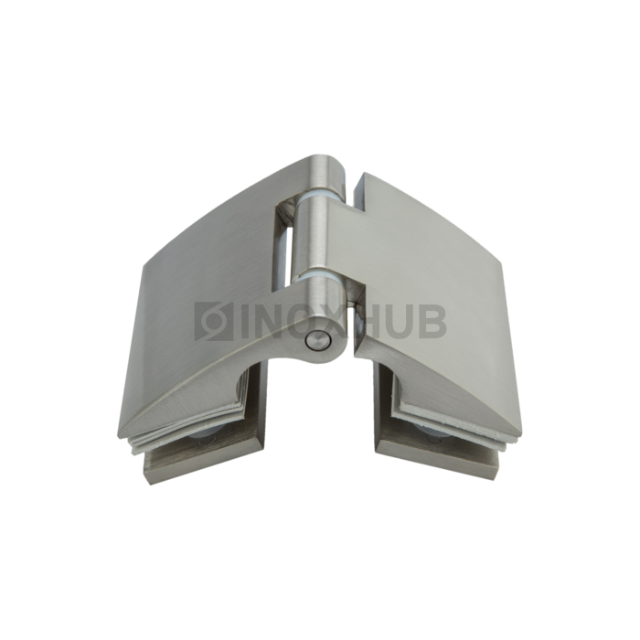 Петля (512 SC) стекло-стекло, открывание наружу, матовый хром