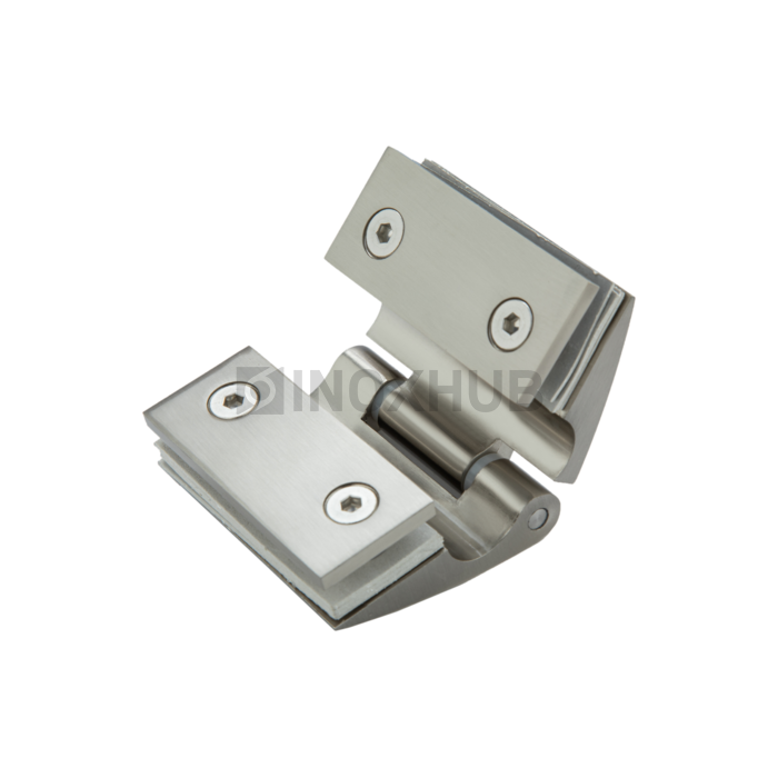 Петля (512 SC) стекло-стекло, открывание наружу, матовый хром