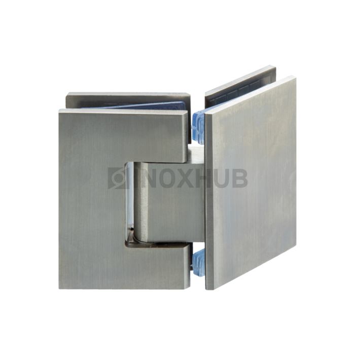 Петля (302 SSS) стекло-стекло 135° (без фаски), нерж. сталь матовая